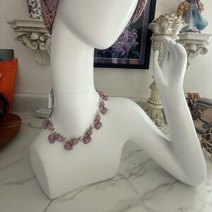 Elegant Purple Leaf Necklace